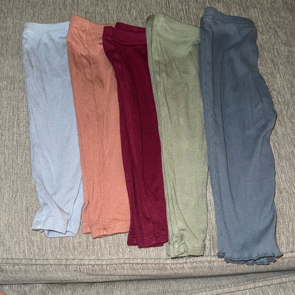 Set of 5 fall color baby girl pants (angel dear & Carter’s)